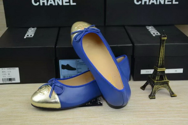 CHANEL Shallow mouth flat shoes Women--086